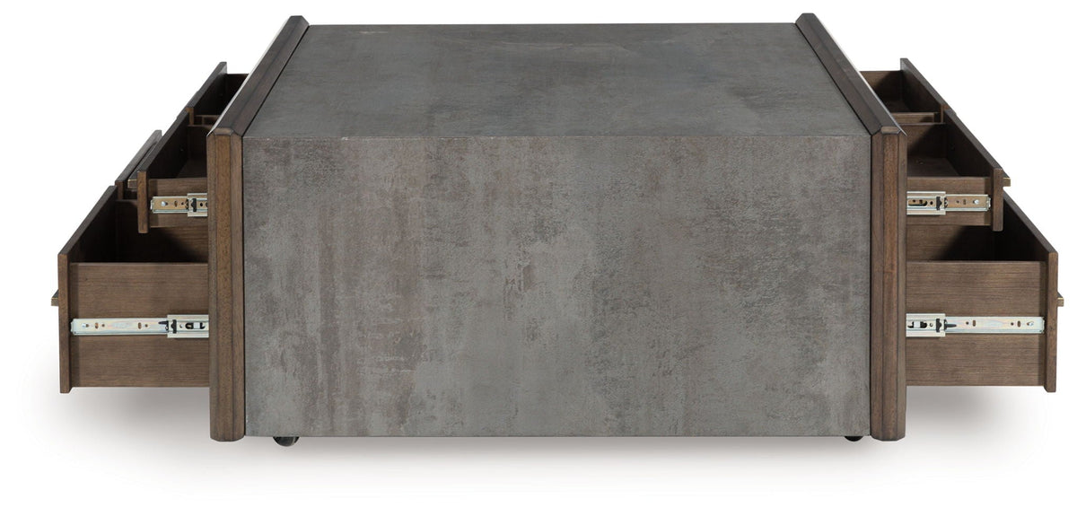 Kallenny - Square Cocktail Table - Brown / Gray - Select Living Furniture - Cocktail Tables - Signature Design by Ashley® - T669-8 - Kallenny - Square Cocktail Table - Brown / Gray -