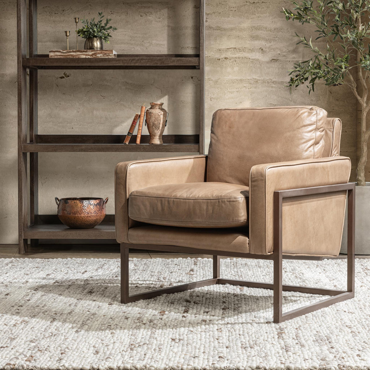 Ken - Accent Chair - Tan - Select Living Furniture - Accent Chairs - Classic Home - 53006528 - lifestyle -