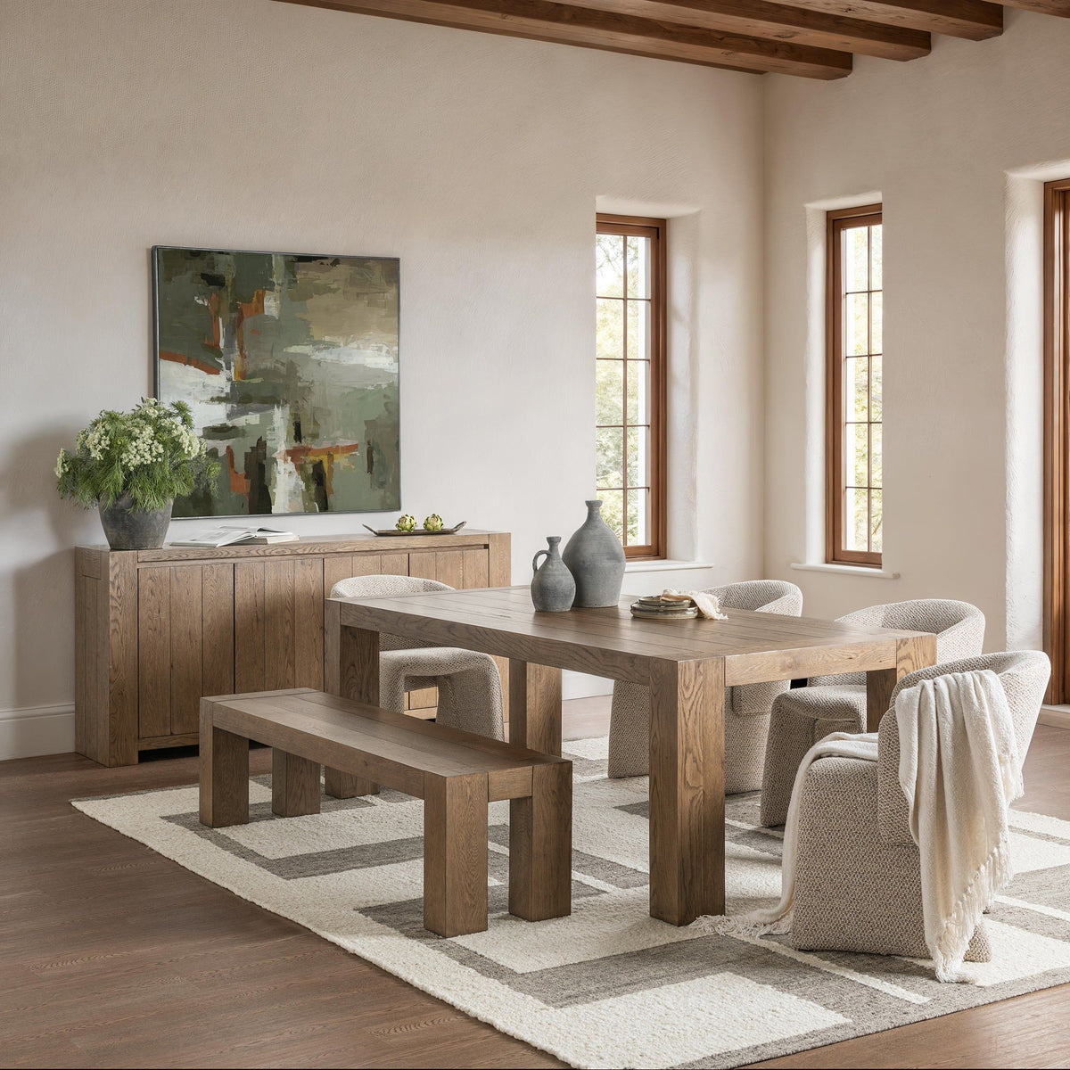 Kingston - Dining Table - Select Living Furniture - Dining Tables - Classic Home - 51031506 - Natural Oak - Kingston - Dining Table -