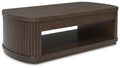 Korestone - Lift Top Cocktail Table - Dark Brown - Select Living Furniture - Cocktail Tables - Signature Design by Ashley® - T679-9 - Korestone - Lift Top Cocktail Table - Dark Brown -