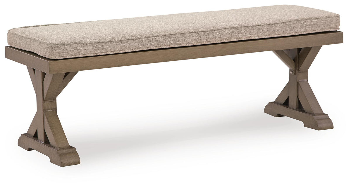 Laguna Heights - Bench With Cushion - Beige - Select Living Furniture - Benches - Signature Design by Ashley® - PCP790-600 - Laguna Heights - Bench With Cushion - Beige -
