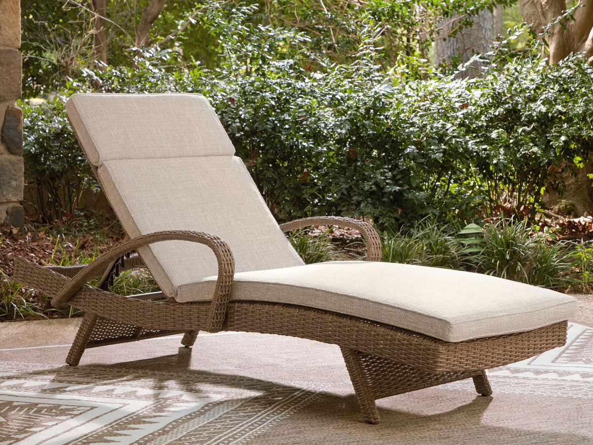 Laguna Heights - Chaise Lounge With Cushion - Beige - Select Living Furniture - Lounge Chairs - Signature Design by Ashley® - PCP790-815 - Laguna Heights - Chaise Lounge With Cushion - Beige -