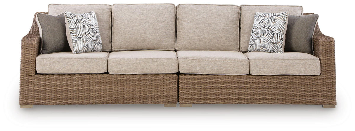 Laguna Heights - RAF/LAF Loveseat With Cushion (Set of 2) - Beige - Select Living Furniture - Chairs - Signature Design by Ashley® - PCP790-854 - Laguna Heights - RAF/LAF Loveseat With Cushion (Set of 2) - Beige -