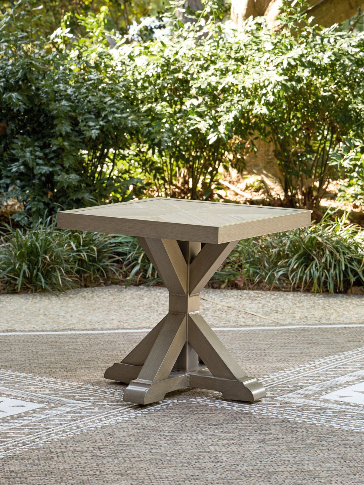 Laguna Heights - Square End Table - Beige - Select Living Furniture - End Tables - Signature Design by Ashley® - PCP790-702 - Laguna Heights - Square End Table - Beige -
