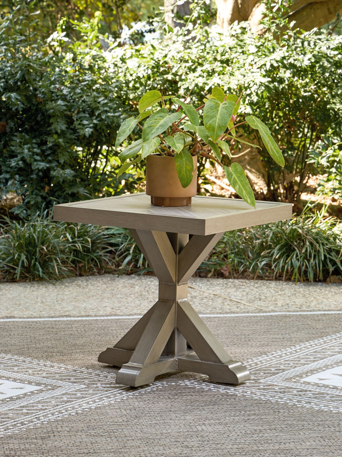 Laguna Heights - Square End Table - Beige - Select Living Furniture - End Tables - Signature Design by Ashley® - PCP790-702 - Laguna Heights - Square End Table - Beige -