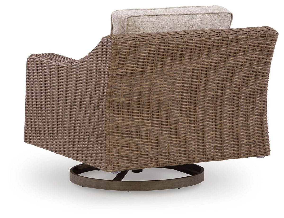 Laguna Heights - Swivel Lounge With Cushion - Beige - Select Living Furniture - Swivel Chairs - Signature Design by Ashley® - PCP790-821 - Laguna Heights - Swivel Lounge With Cushion - Beige -