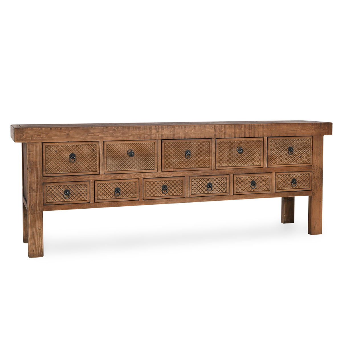 Lahey - 11 Drawer Console Table - Select Living Furniture - Console Tables - Classic Home - 51005341 - Brown - Lahey - 11 Drawer Console Table -