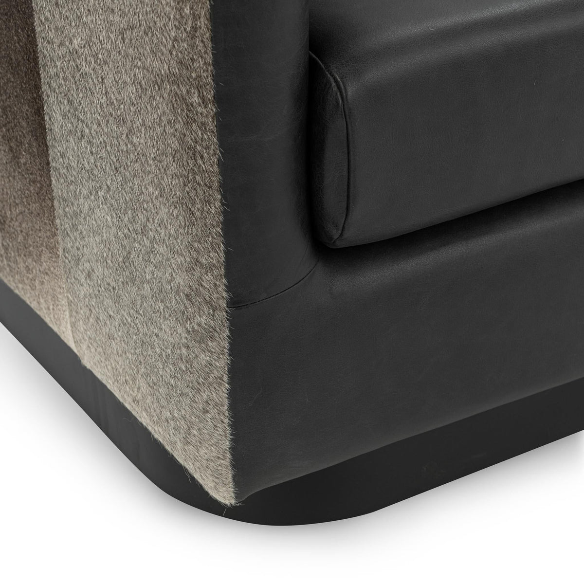 Lathe - Leather/Hide Accent Chair - Select Living Furniture - Arm Chairs - Classic Home - 53002067 - Black - Lathe - Leather/Hide Accent Chair -