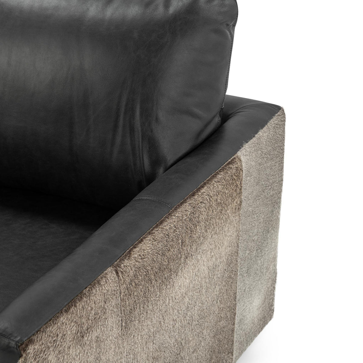 Lathe - Leather/Hide Accent Chair - Select Living Furniture - Arm Chairs - Classic Home - 53002067 - Black - Lathe - Leather/Hide Accent Chair -