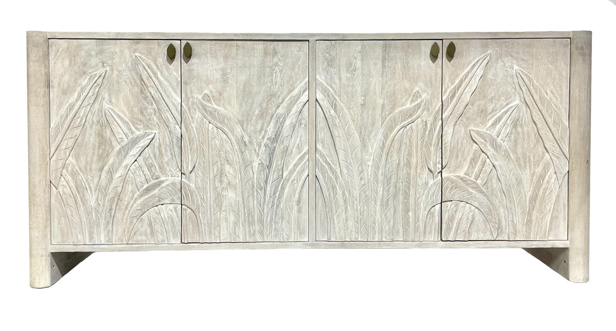 Ledro - Wood 4 Door Buffet - Select Living Furniture - Buffets - Classic Home - 52010921 - White Wash - Ledro - Wood 4 Door Buffet -