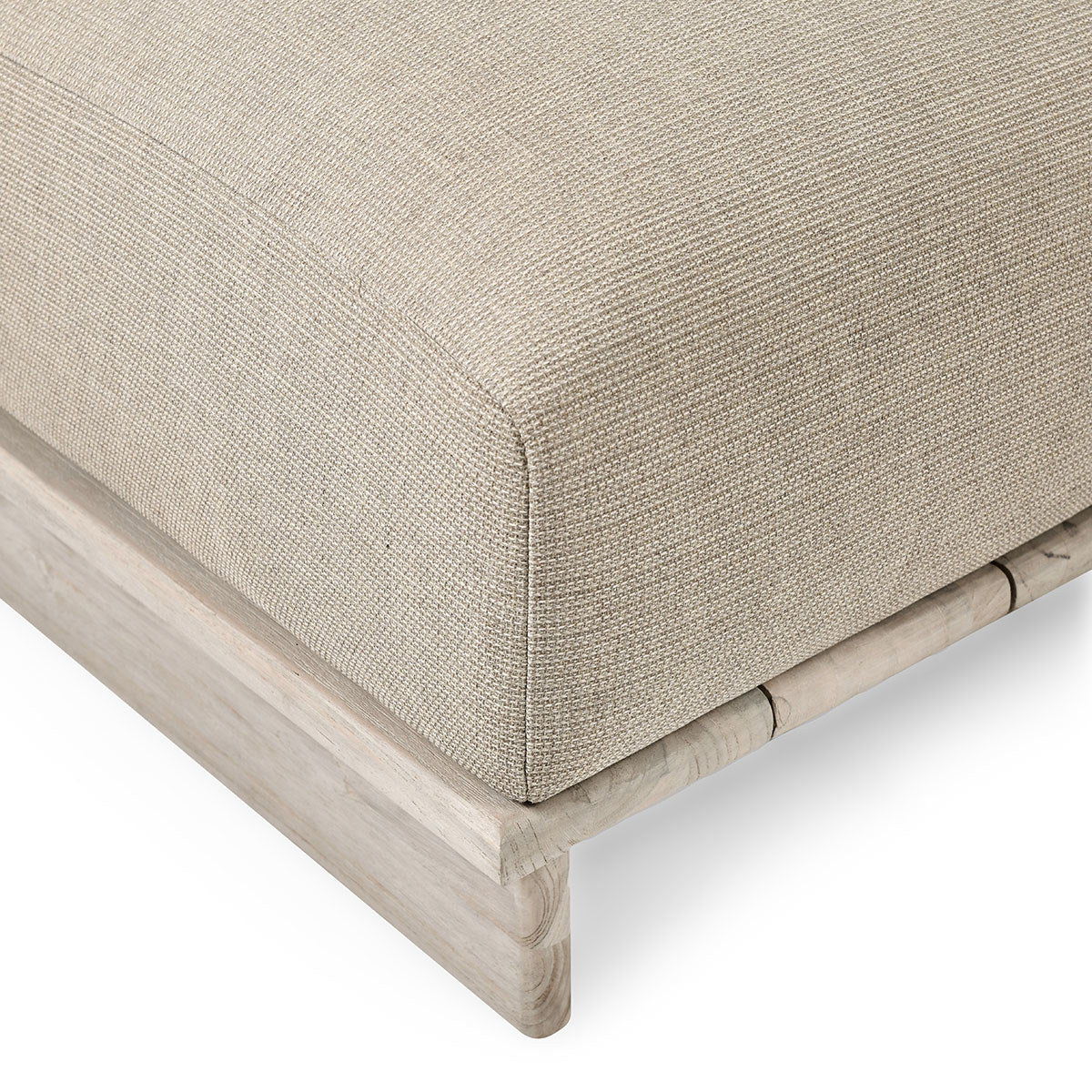 Livia - Teak 3 Piece Outdoor Sectional - Taupe - Select Living Furniture - Stationary Sectionals - Classic Home - 53051647 - Livia - Teak 3 Piece Outdoor Sectional - Taupe -