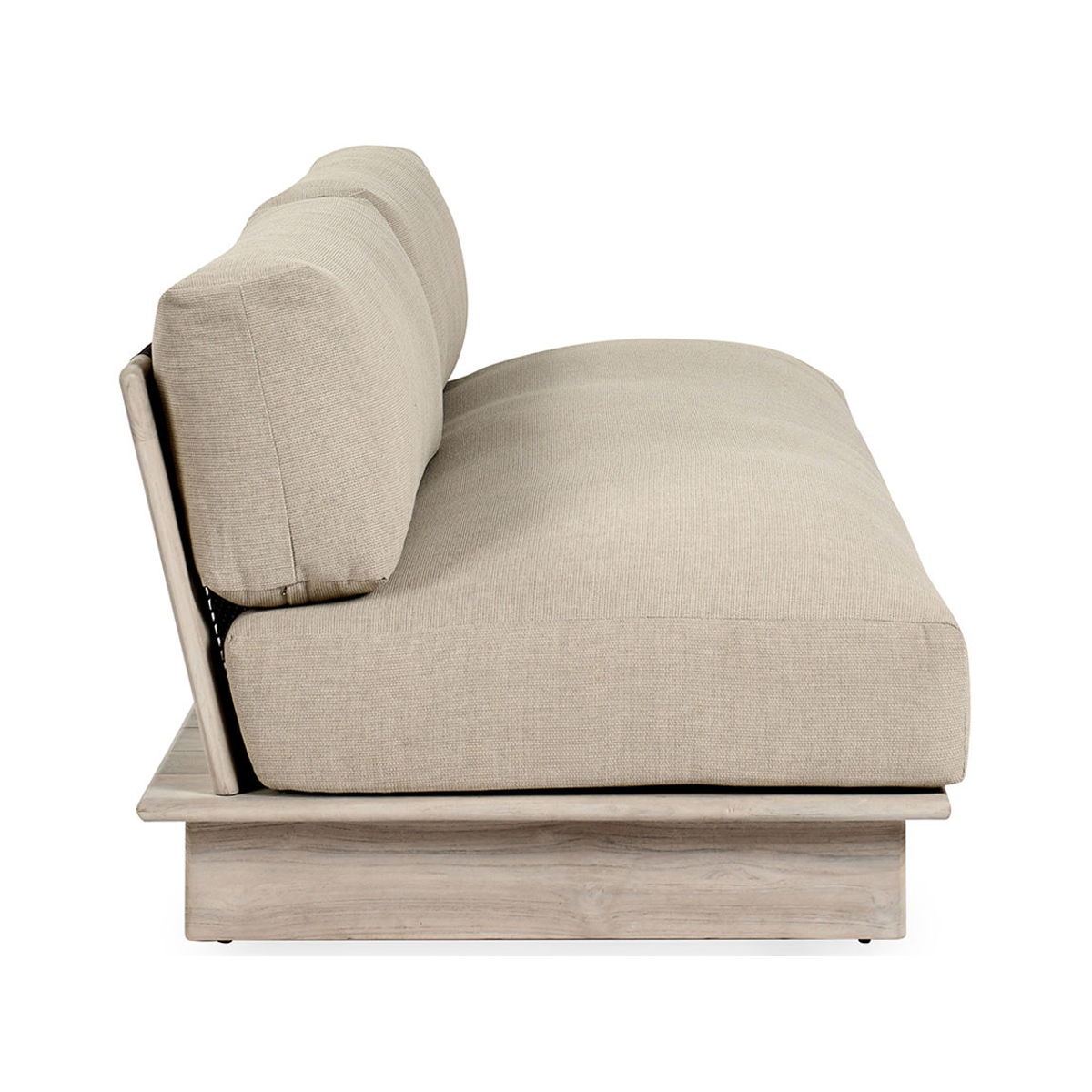 Livia - Teak Outdoor Sofa - Taupe - Select Living Furniture - Sofas - Classic Home - 53051647SF - Livia - Teak Outdoor Sofa - Taupe -