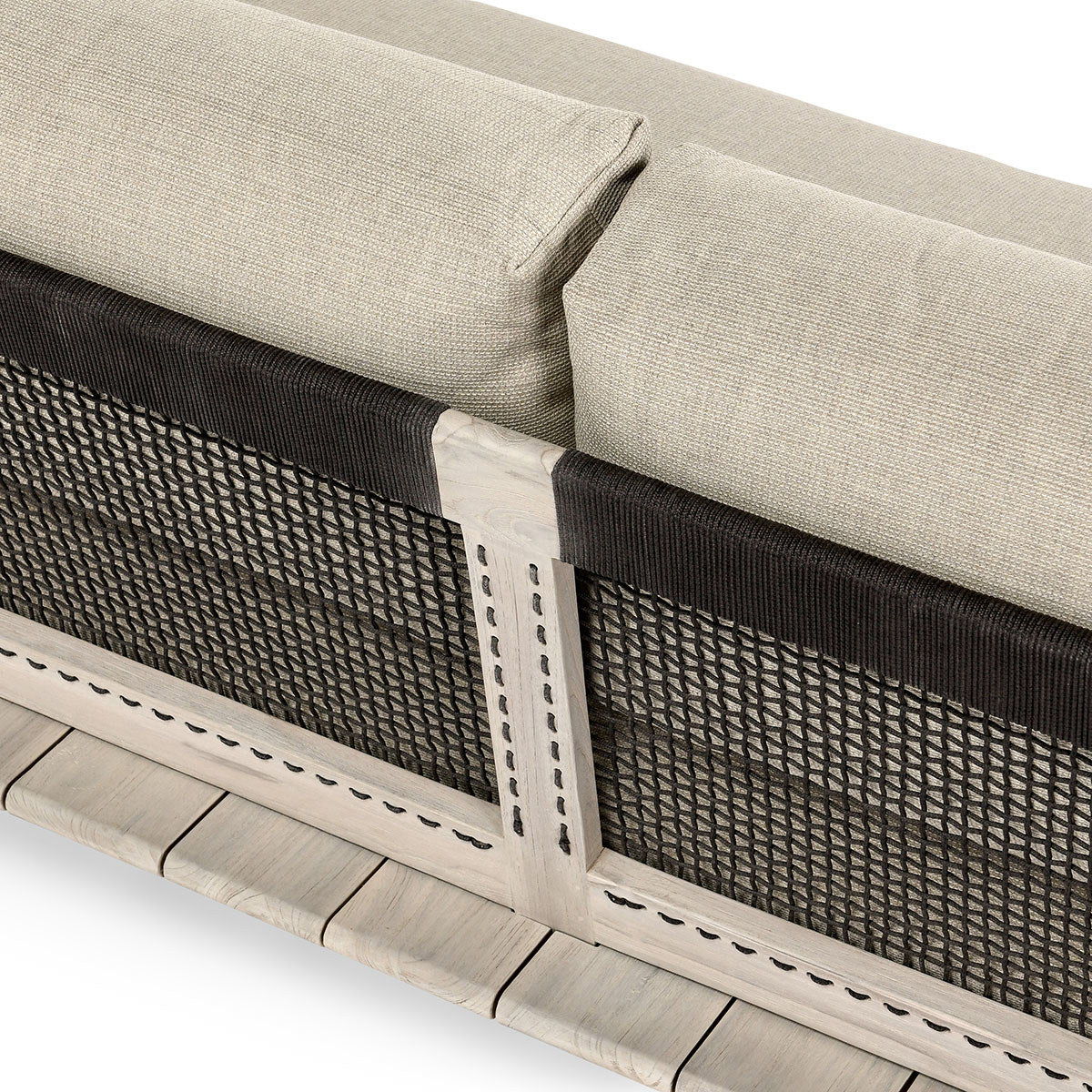 Livia - Teak Outdoor Sofa - Taupe - Select Living Furniture - Sofas - Classic Home - 53051647SF - Livia - Teak Outdoor Sofa - Taupe -