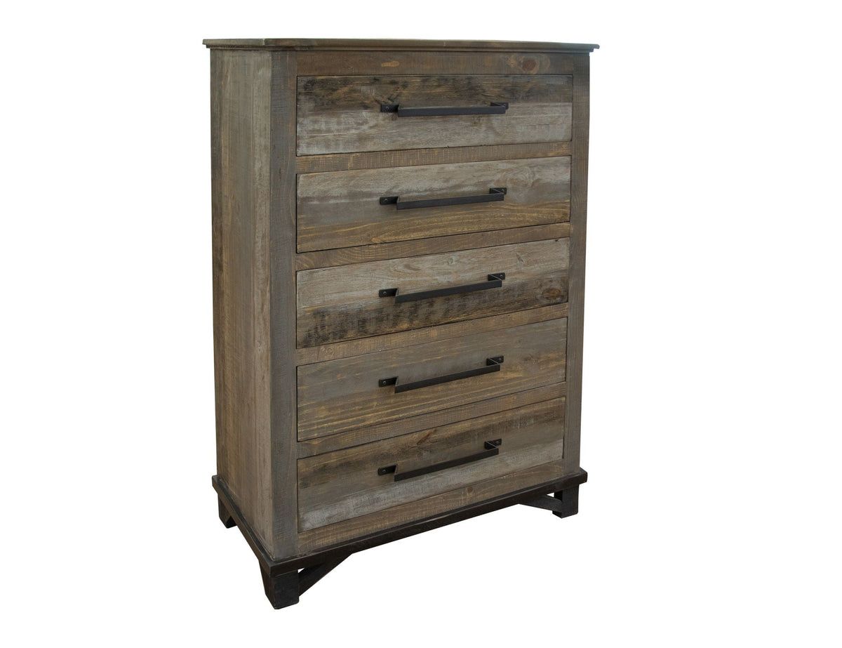 Loft - 5 Drawer Chest - Select Living Furniture - Accent Chests - IFD Group - IFD6441CHT - Light Brown - Loft - 5 Drawer Chest -