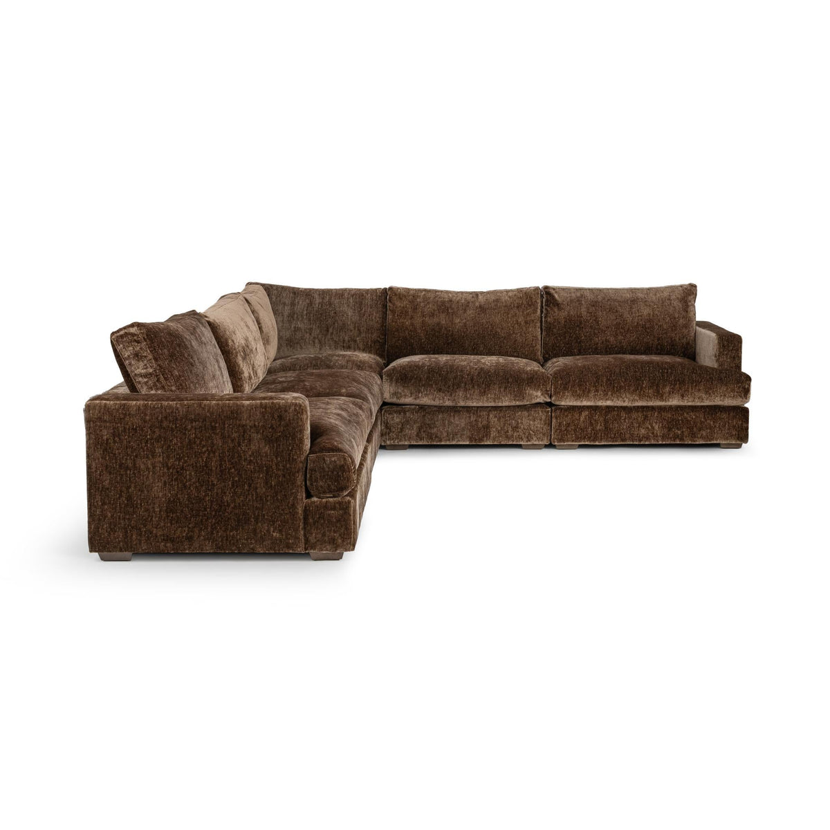 Ludwig - 5 Piece Sectional - Mossed Brown - Select Living Furniture - Stationary Sectionals - Classic Home - 4110SC52301 - Ludwig - 5 Piece Sectional - Mossed Brown -