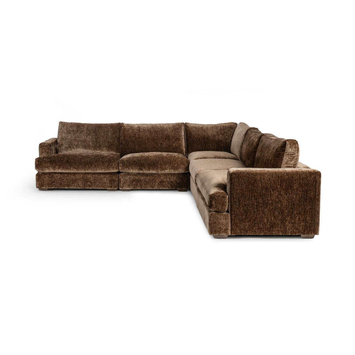 Ludwig - 5 Piece Sectional - Mossed Brown - Select Living Furniture - Stationary Sectionals - Classic Home - 4110SC52301 - Ludwig - 5 Piece Sectional - Mossed Brown -