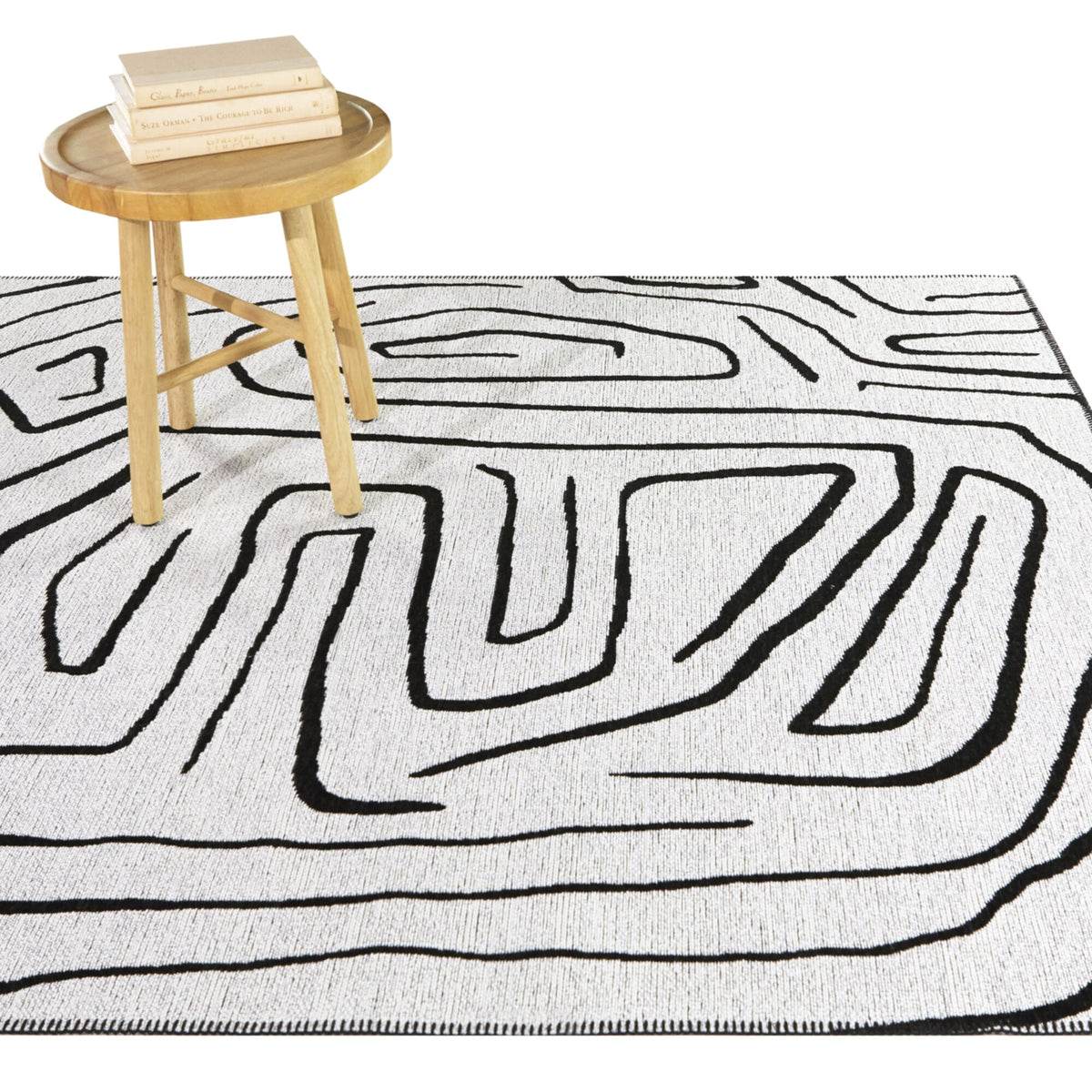 Lux - Abstract Modern Rug - Select Living Furniture - Rugs - Balta Rugs -  - 5' 3" x 7' -White C1534-360 - Lux - Abstract Modern Rug -