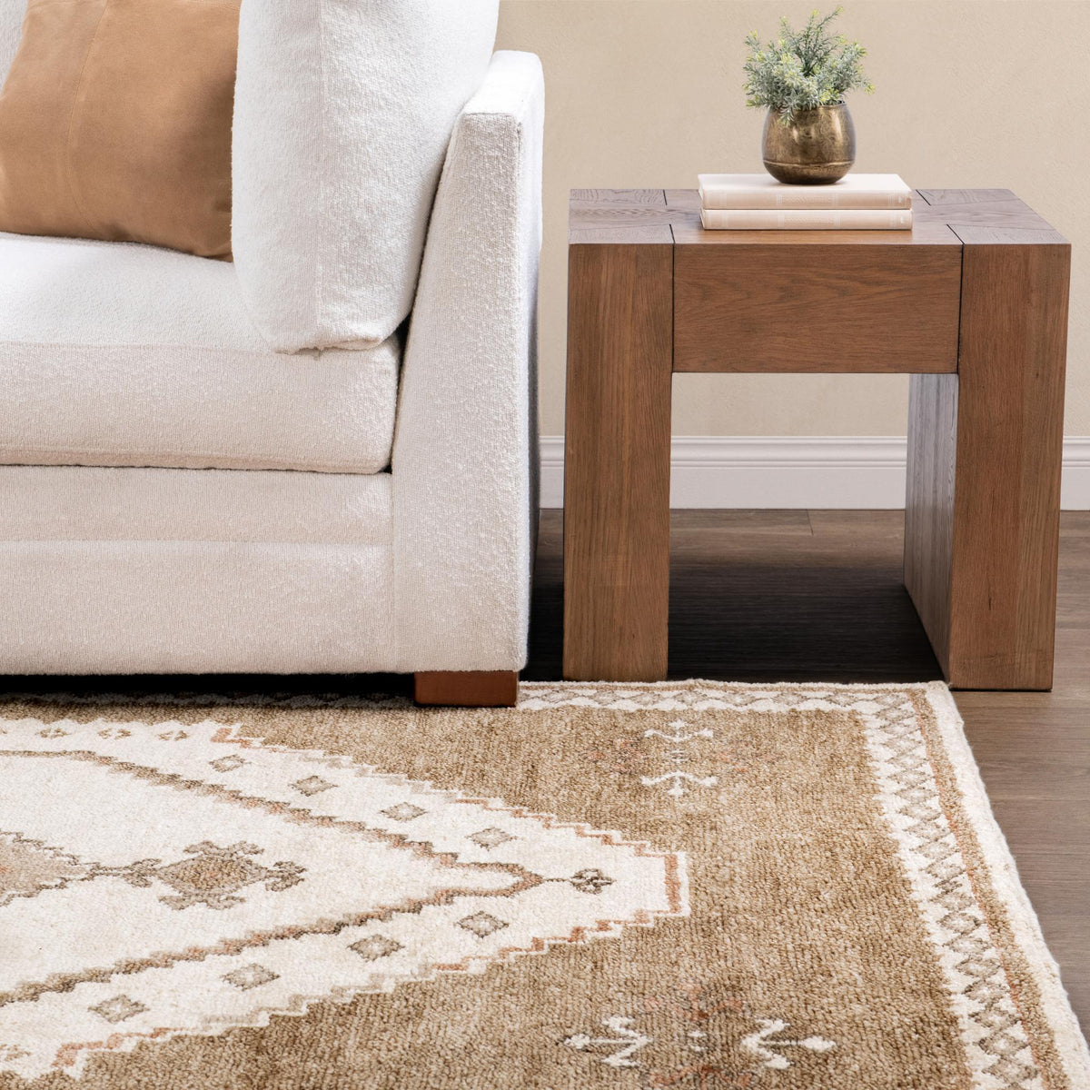 Luxor - Hand-Knotted Rug - Select Living Furniture - Area Rugs - Classic Home - 30092070 - Desert Brown -2' x 3' - Luxor - Hand-Knotted Rug -