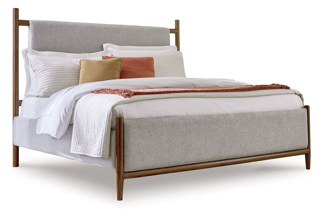 Lyncott - Upholstered Bed - Select Living Furniture - Upholstered Beds - Signature Design by Ashley® - B615B7 - Dark Brown -California King - Lyncott - Upholstered Bed -
