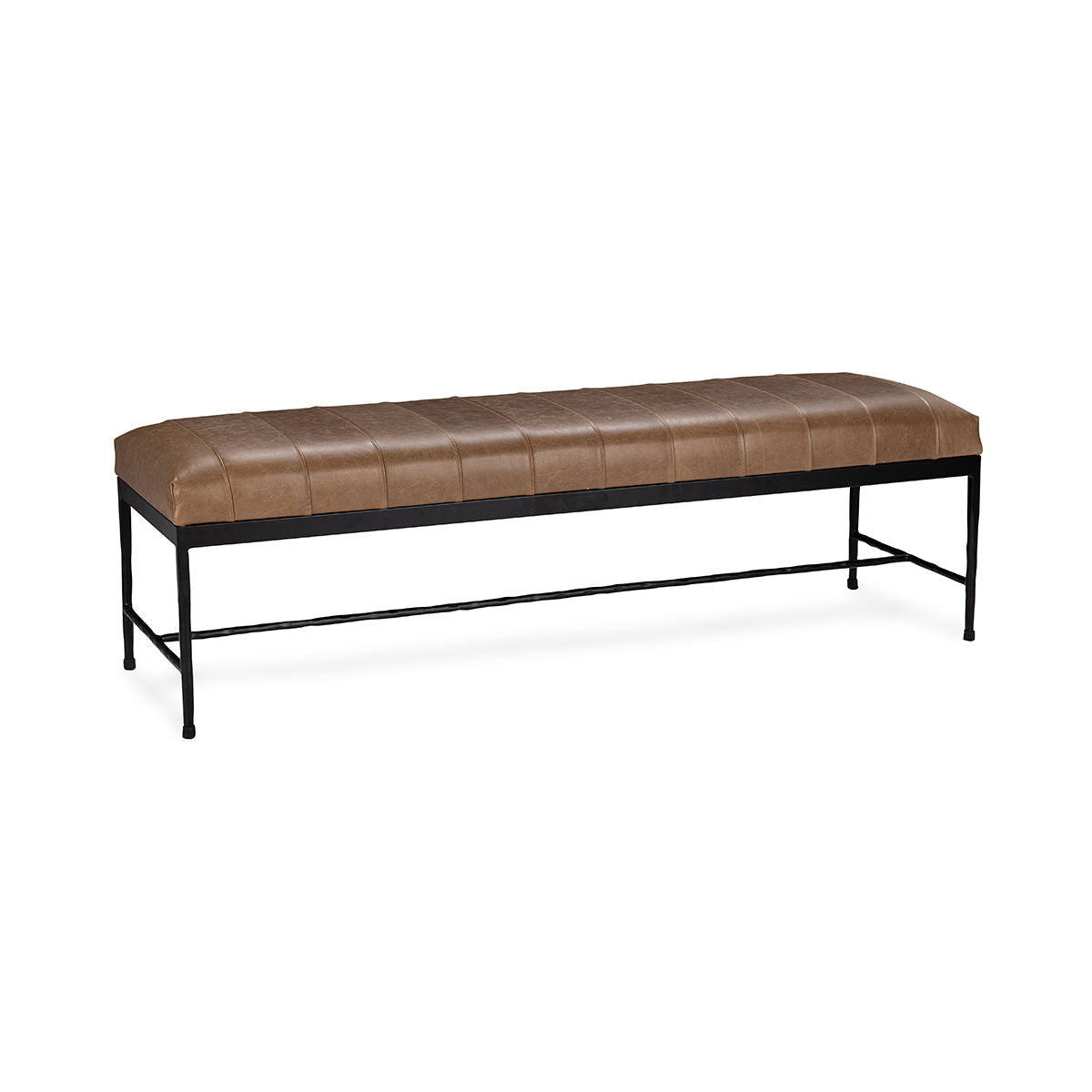 Madeleine - Leather Bench - Dune Walnut - Select Living Furniture - Upholstered Benches - Classic Home - 53002075 - Madeleine - Leather Bench - Dune Walnut -