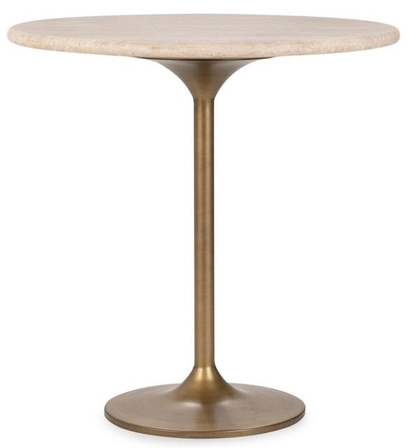Malani - Travertine Gathering Table - Select Living Furniture - Dining Tables - Classic Home - 51012050 - Natural - Malani - Travertine Gathering Table -