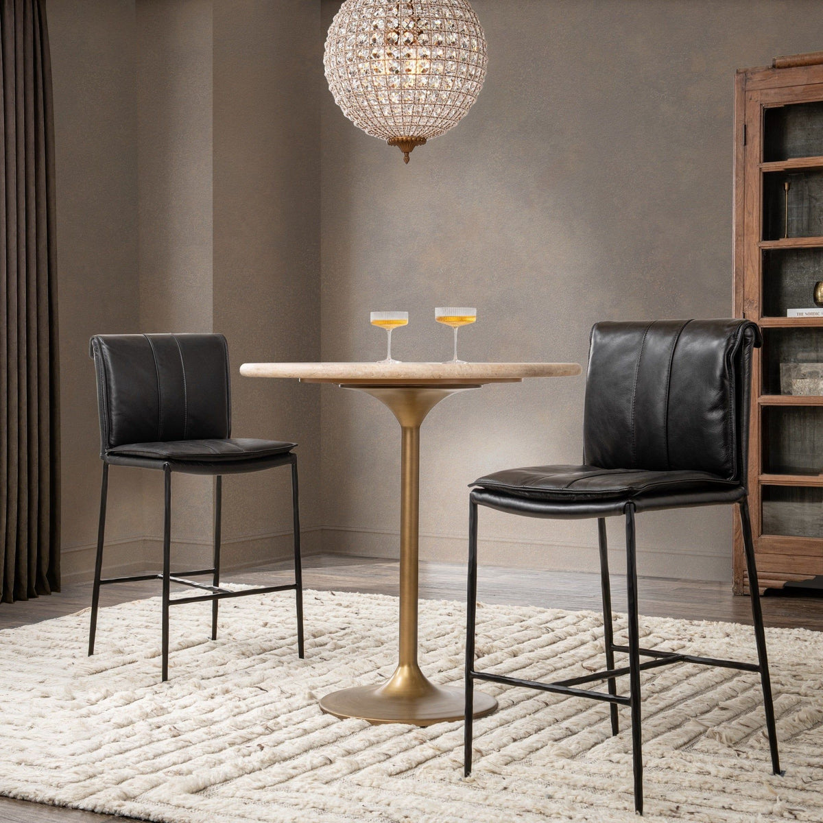 Malani - Travertine Gathering Table - Select Living Furniture - Dining Tables - Classic Home - 51012050 - Natural - Malani - Travertine Gathering Table -
