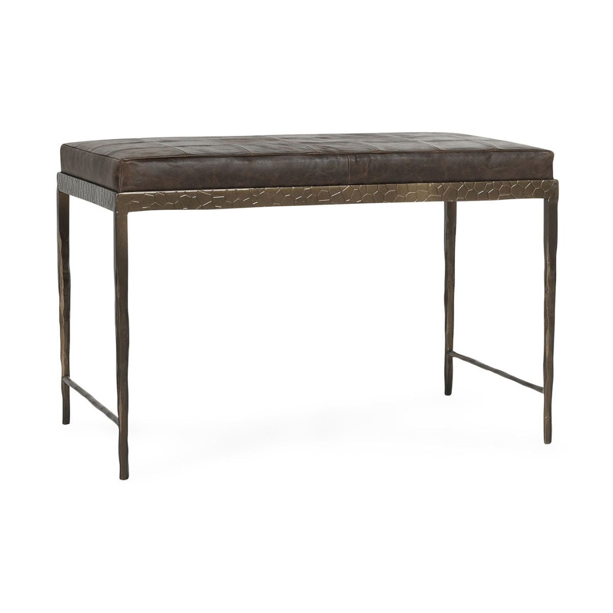 Malo - 28" Leather Bench - Select Living Furniture - Upholstered Benches - Classic Home - 53002014 - Cocoa Brown - Malo - 28" Leather Bench -