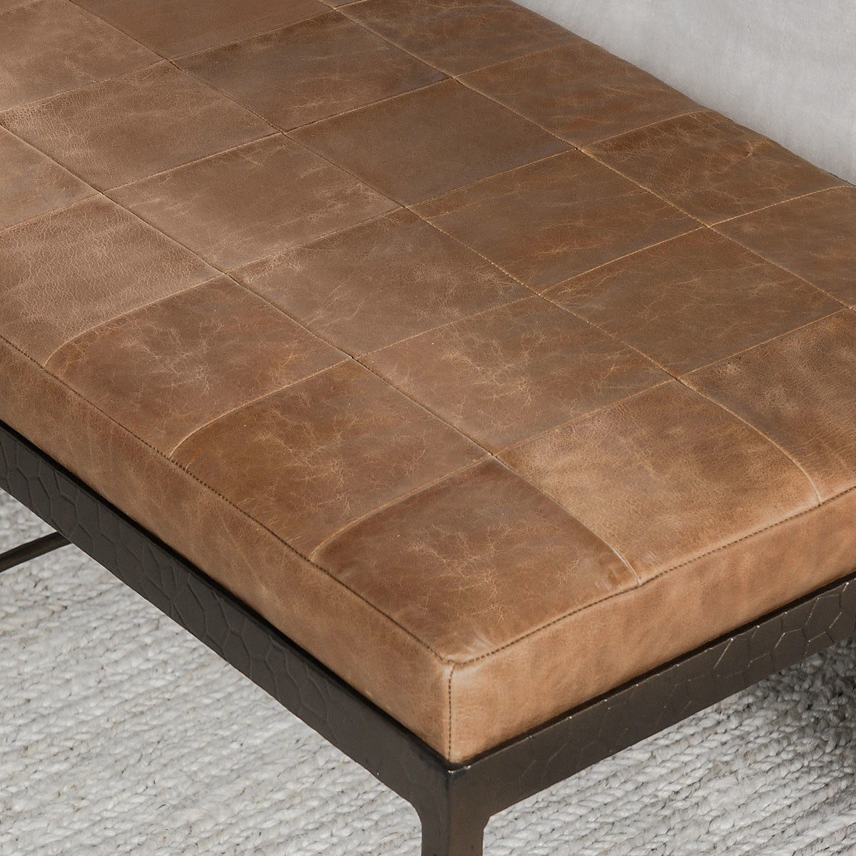 Malo - 28" Leather Bench - Select Living Furniture - Upholstered Benches - Classic Home - 53002014 - Cocoa Brown - Malo - 28" Leather Bench -