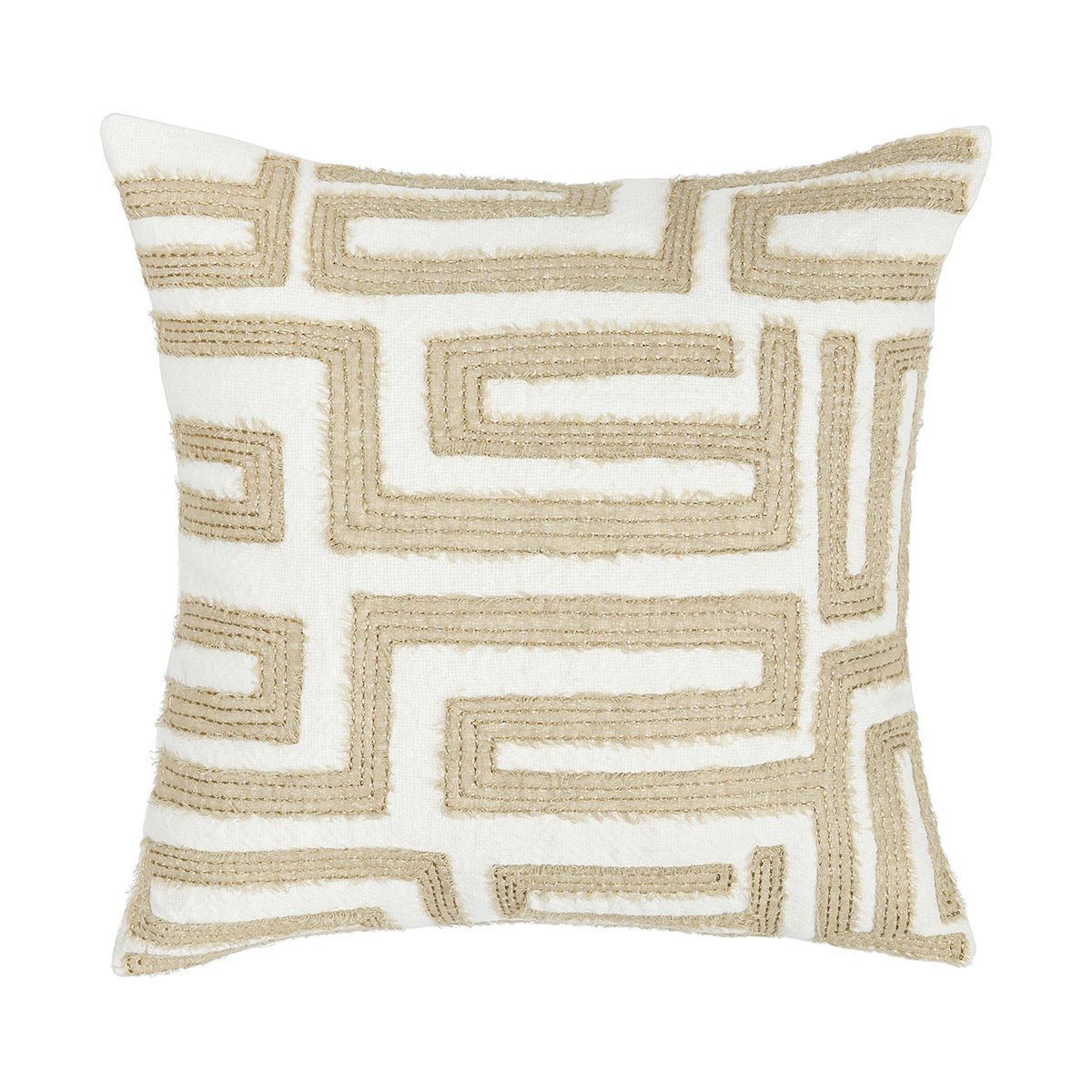 Mateo - 22" x 22" Pillow - Metallic Gold / Ivory - Select Living Furniture - Accent Pillows - Villa - V300038 - Mateo - 22" x 22" Pillow - Metallic Gold / Ivory -