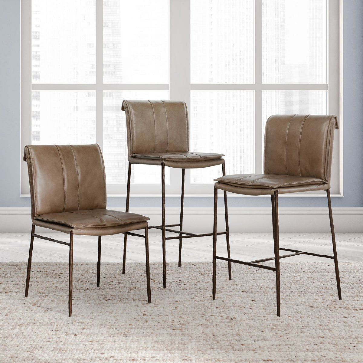 Mayer - Bar Stool - Select Living Furniture - Bar Height (28"-30") - Classic Home - 53004334 - Tan -Counter Height (24"-27") - Mayer - Bar Stool -