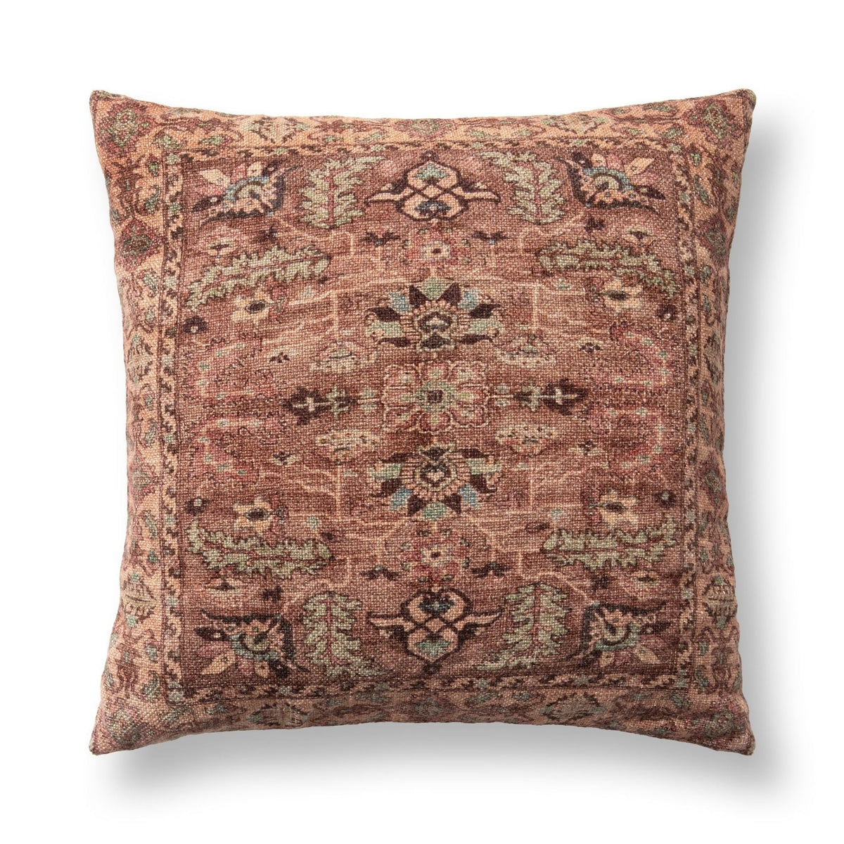 Medley - 22" x 22" Pillow - Multi / Olive Green - Select Living Furniture - Accent Pillows - Villa - V330012 - Medley - 22" x 22" Pillow - Multi / Olive Green -
