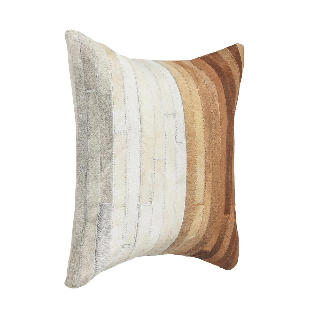 Meru - 20" x 20" Hide Pillow - Tan Multi - Select Living Furniture - Accent Pillows - Villa - V300045 - Meru - 20" x 20" Hide Pillow - Tan Multi -