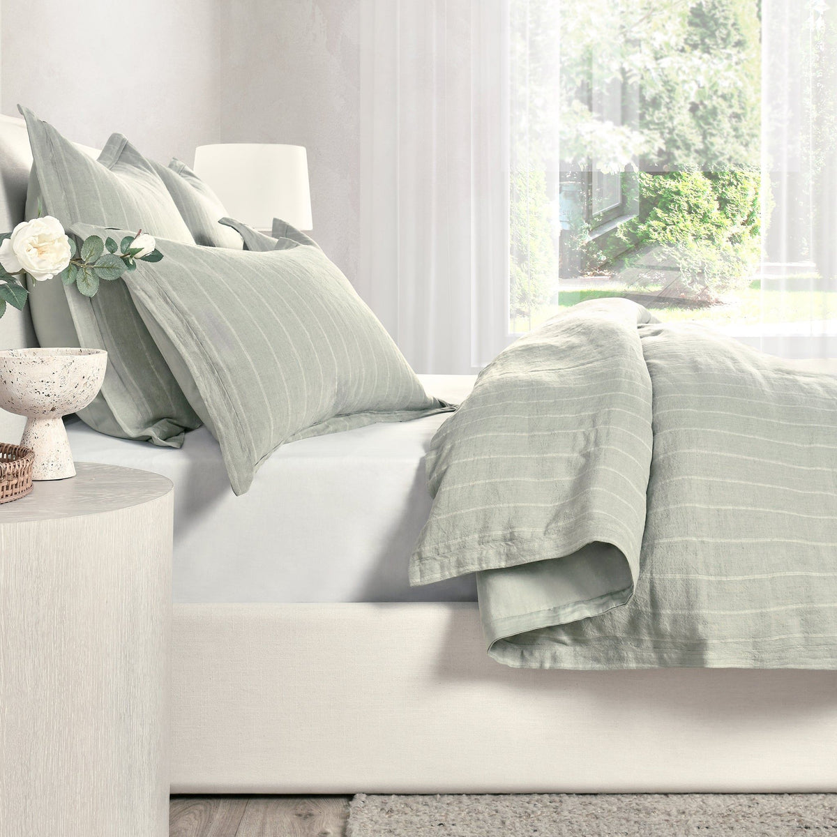 Monaco - Duvet King Cover - Green - Select Living Furniture - Duvet Covers & Shams - Villa - V250124 - Monaco - Duvet King Cover - Green -
