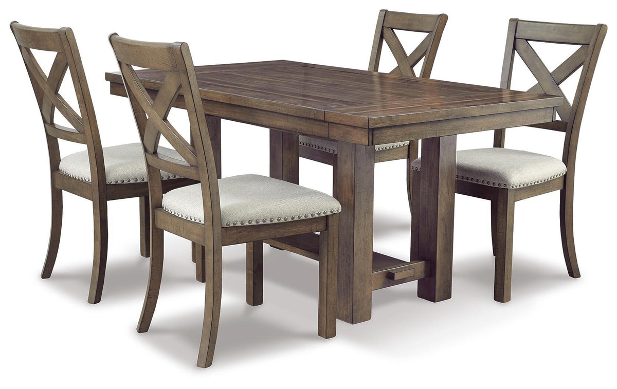 Moriville - Rectangular Dining Room Extension Table - Grayish Brown - Select Living Furniture - Dining Tables with Extensions - Signature Design by Ashley® - D631-45 - Moriville - Rectangular Dining Room Extension Table - Grayish Brown -