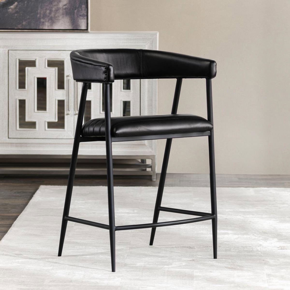 Preston - Counter Stool - Midnight Raven - Select Living Furniture - Counter Height (24"-27") - Classic Home - 53001986 - Preston - Counter Stool - Midnight Raven -