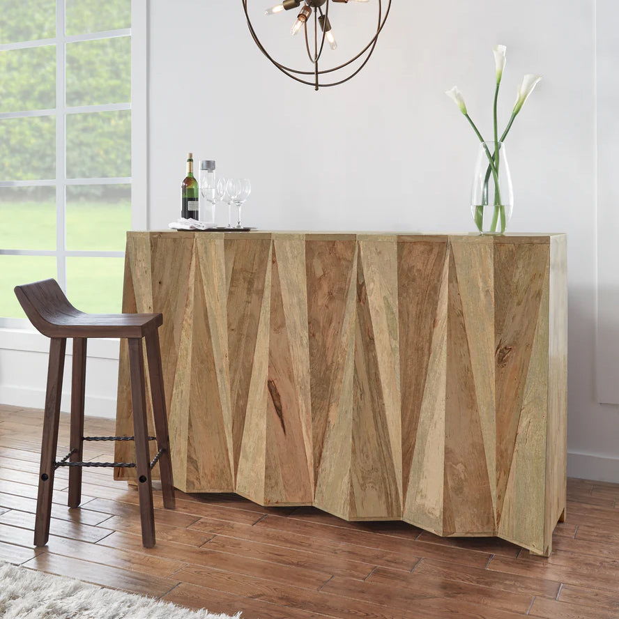 Prism - Bar Cabinet - Select Living Furniture - Wine Cabinets - Classic Home - 52010372 - Natural - Prism - Bar Cabinet -