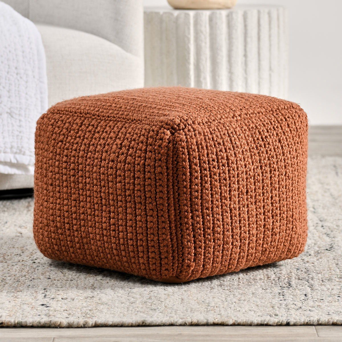 Prism - Pouf - Select Living Furniture - Accent Poufs - Villa - VP10034 - Natural - Prism - Pouf -