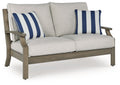 Rainier Ranch - Loveseat With Cushion - Brown / Beige - Select Living Furniture - Loveseats - Signature Design by Ashley® - P701-835 - Rainier Ranch - Loveseat With Cushion - Brown / Beige -