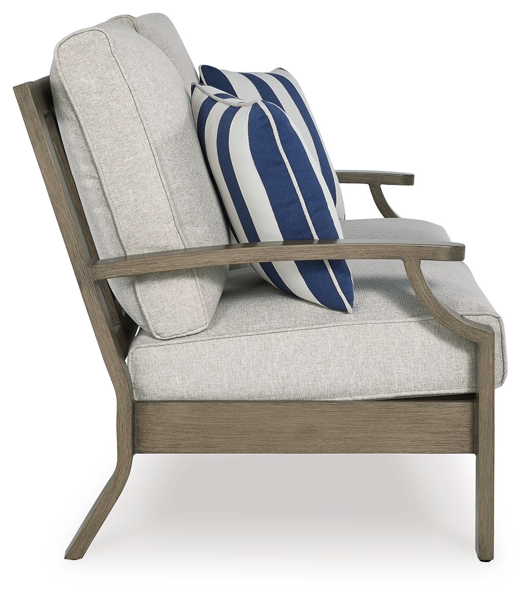 Rainier Ranch - Loveseat With Cushion - Brown / Beige - Select Living Furniture - Loveseats - Signature Design by Ashley® - P701-835 - Rainier Ranch - Loveseat With Cushion - Brown / Beige -