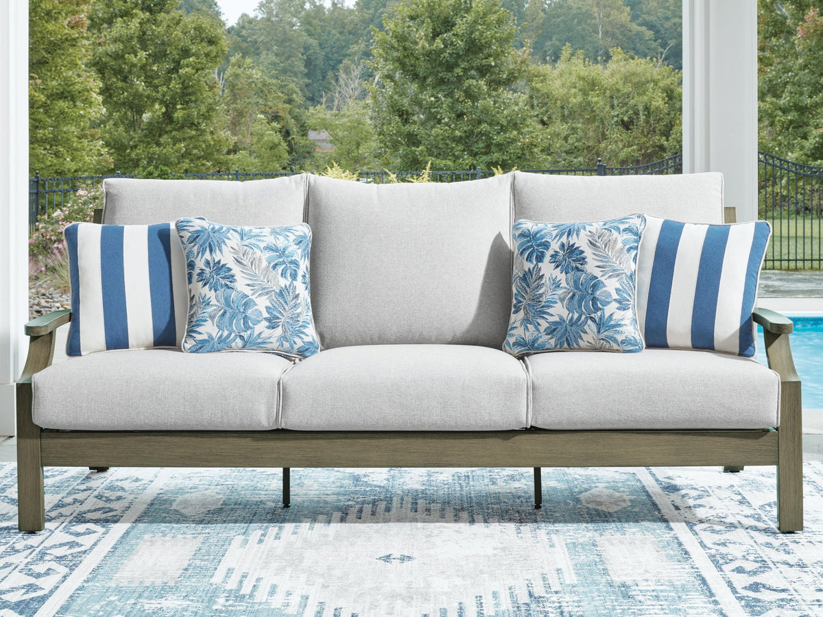 Rainier Ranch - Sofa With Cushion - Brown / Beige - Select Living Furniture - Sofas - Signature Design by Ashley® - P701-838 - Rainier Ranch - Sofa With Cushion - Brown / Beige -