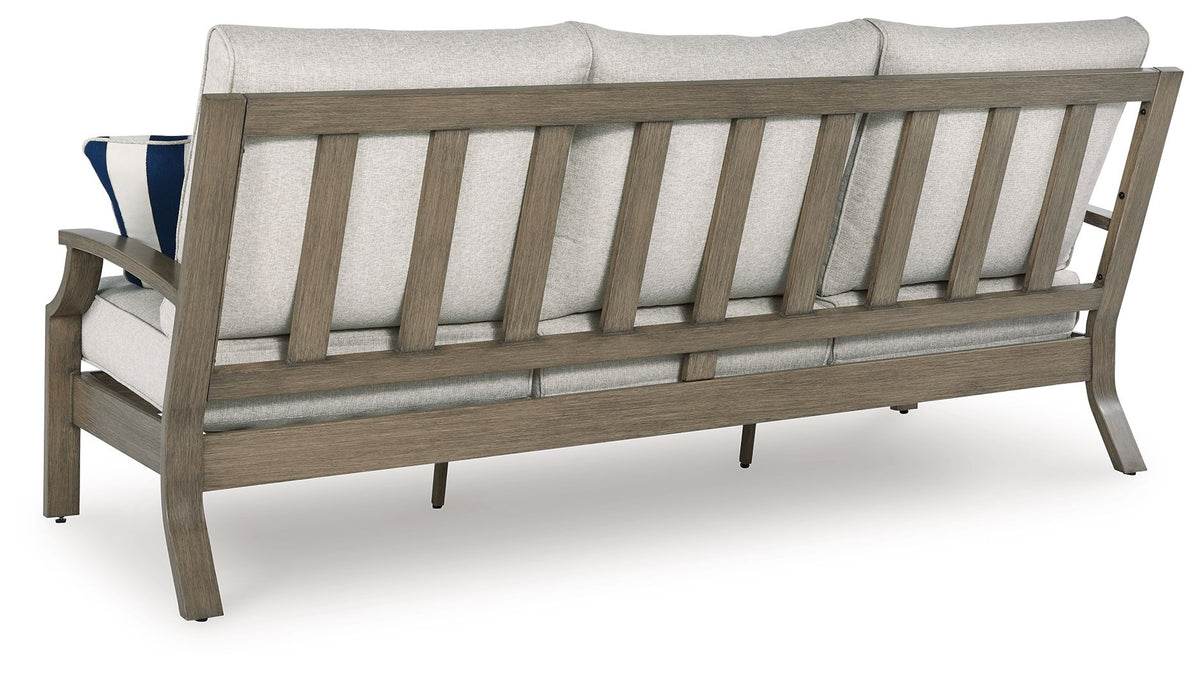 Rainier Ranch - Sofa With Cushion - Brown / Beige - Select Living Furniture - Sofas - Signature Design by Ashley® - P701-838 - Rainier Ranch - Sofa With Cushion - Brown / Beige -