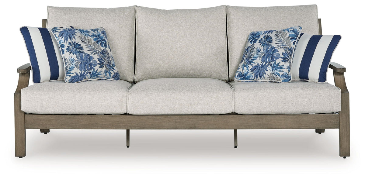 Rainier Ranch - Sofa With Cushion - Brown / Beige - Select Living Furniture - Sofas - Signature Design by Ashley® - P701-838 - Rainier Ranch - Sofa With Cushion - Brown / Beige -