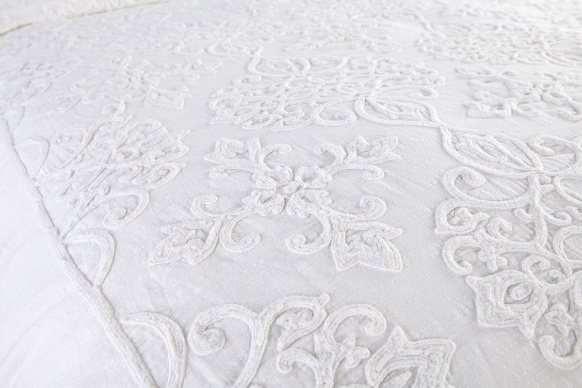 Reagan - Duvet Collection - Select Living Furniture - Duvet Covers & Shams - Villa - V211002 - White -Euro - Reagan - Duvet Collection -