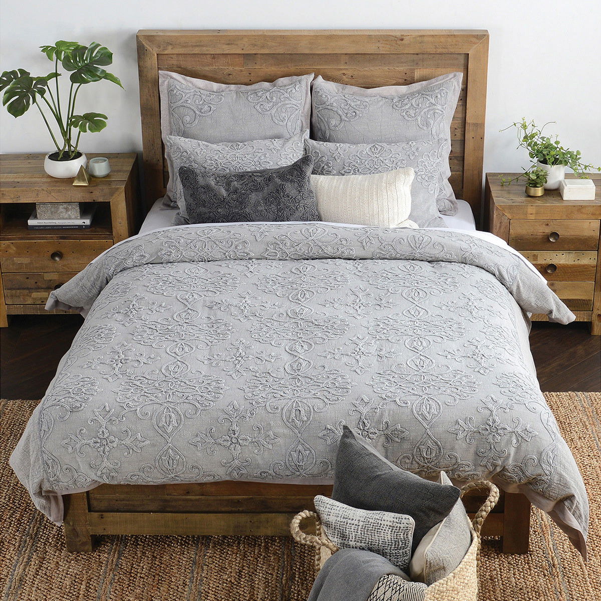 Reagan - Duvet - Select Living Furniture - Duvet Covers & Shams - Villa - V180118 - Gray -King - Reagan - Duvet -