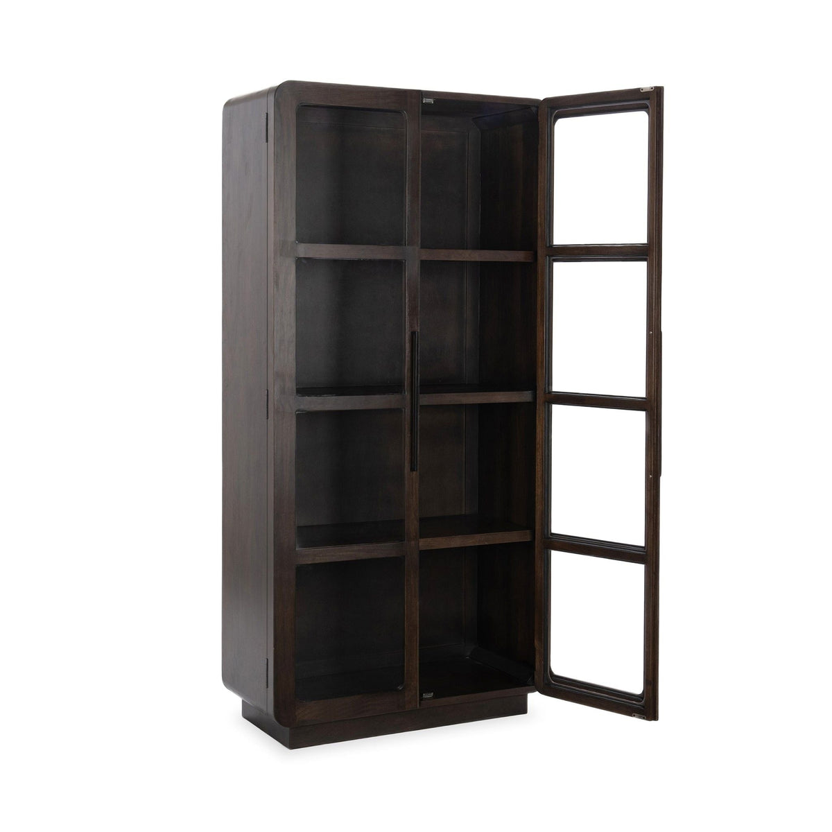 Rogers - Solid Wood Tall Cabinet - Dark Brown - Select Living Furniture - Display Cabinets - Classic Home - 52010928 - Rogers - Solid Wood Tall Cabinet - Dark Brown -