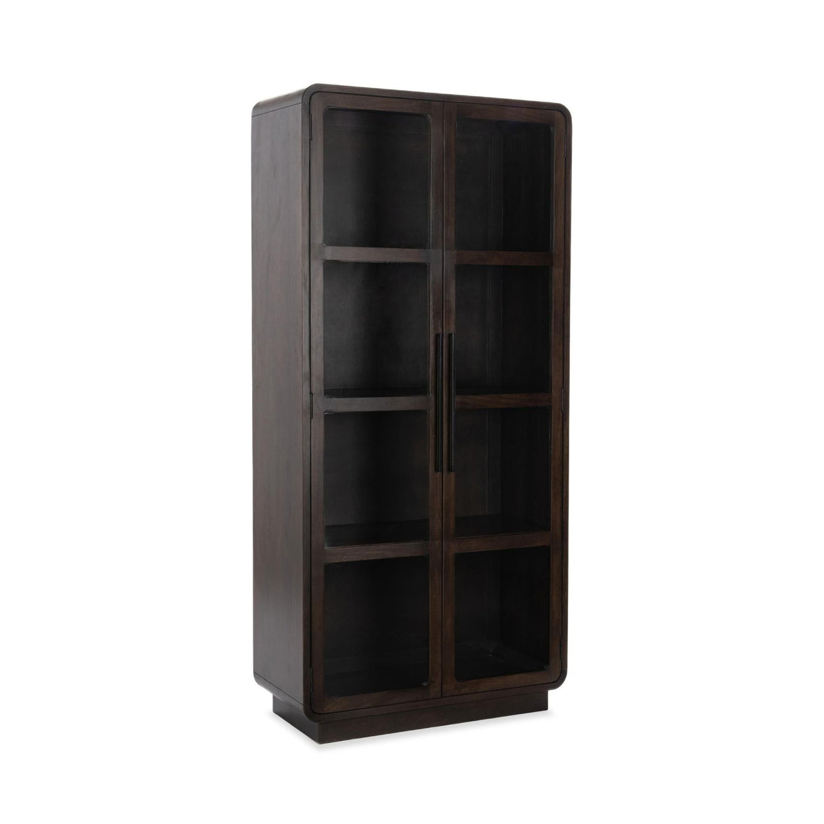 Rogers - Solid Wood Tall Cabinet - Dark Brown - Select Living Furniture - Display Cabinets - Classic Home - 52010928 - Rogers - Solid Wood Tall Cabinet - Dark Brown -