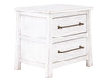 Roots - 2 Drawer Nightstand - Select Living Furniture - Accent Nightstands - IFD Group - IFD6131NTS - White - Roots - 2 Drawer Nightstand -