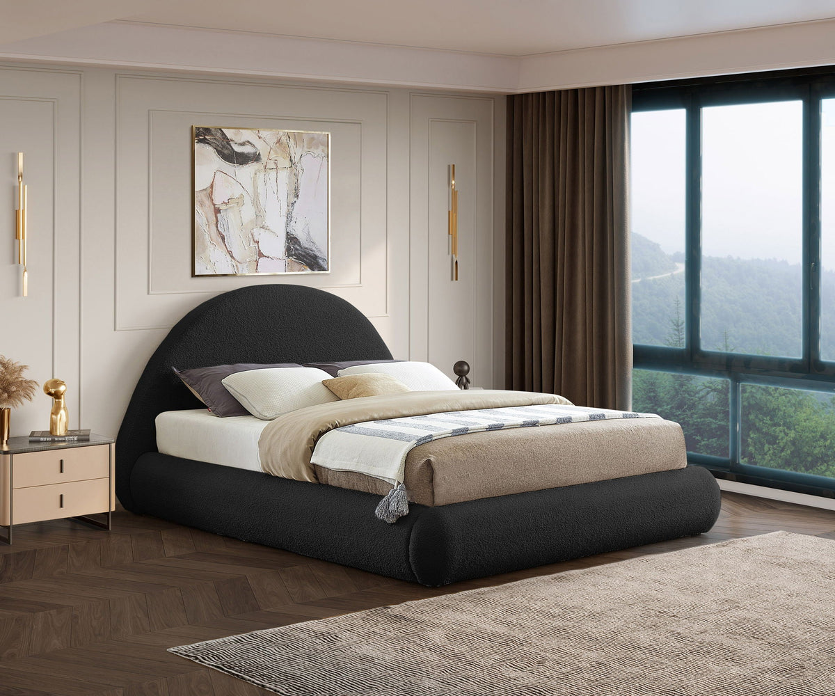 Rudy - Bed - Select Living Furniture - Upholstered Beds - Meridian Furniture - RudyBlack-K - Black -King - Rudy - Bed -