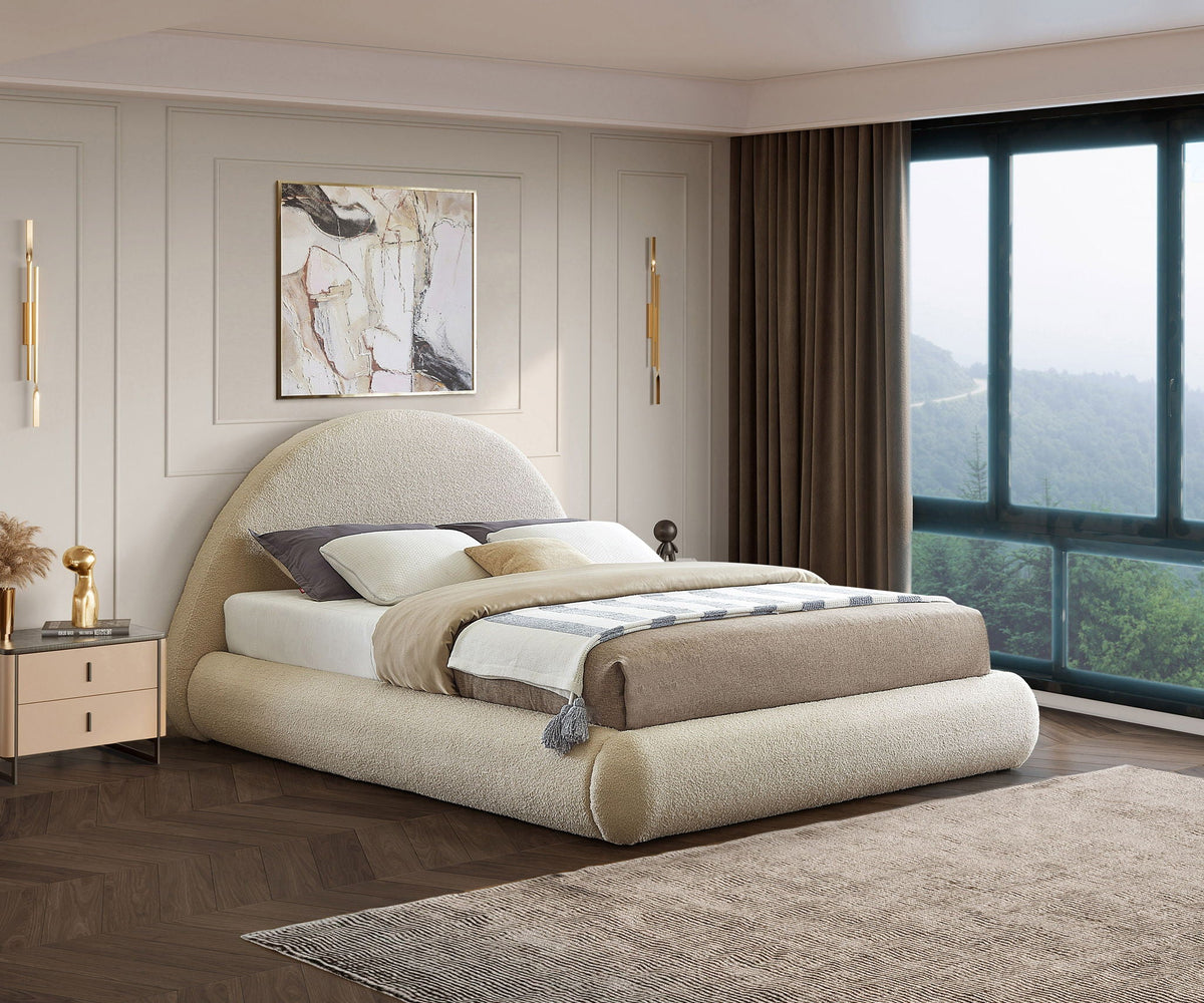 Rudy - Bed - Select Living Furniture - Upholstered Beds - Meridian Furniture - RudyBlack-K - Black -King - Rudy - Bed -