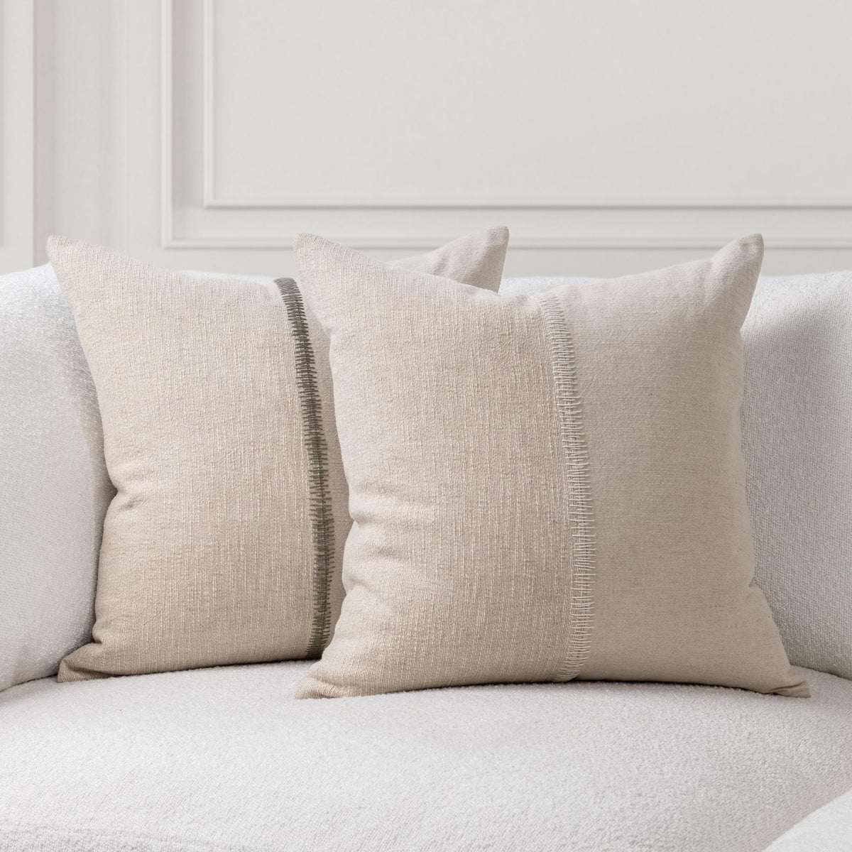 Satori - SR Nisha Accent Pillow - Select Living Furniture - Accent Pillows - Villa - V330035 - Natural / Dry Sage -22" x 22" - Satori - SR Nisha Accent Pillow -